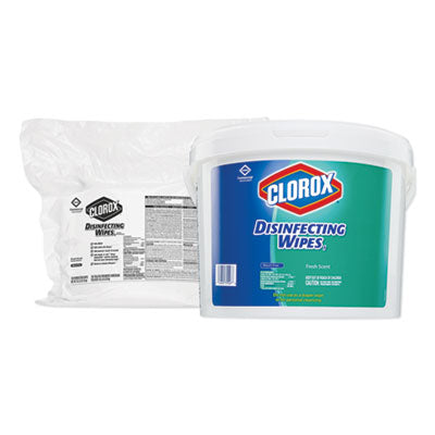 Clorox Disinfecting Wipes, Fresh Scent, 7 x 8, 700/Bag Refill, 2/Carton